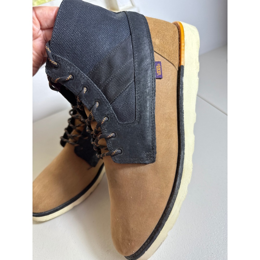 Vans OTW Collection Alomar Brown Black Leather Vibram Boots Mens 13 VN-0QE28UK - Picture 9 of 12
